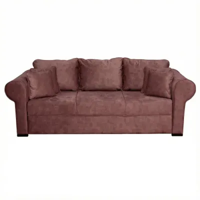 Canapea SEUL extensibila, 3 locuri, cu arcuri si lada depozitare, maro visiniu, 250x105x100 cm
