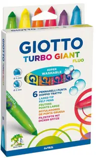 Carioci Giotto Turbo Giant - Neon, 6 culori