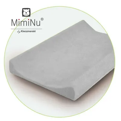 Husa, MimiNu, Universala, Pentru saltea de infasat, Cu elastic, Din Jersey, Material certificat Oeko Tex Standard 100, Gray