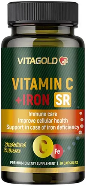 Capsule Vitagold Vitamin C+ Iron SR, 30 capsule