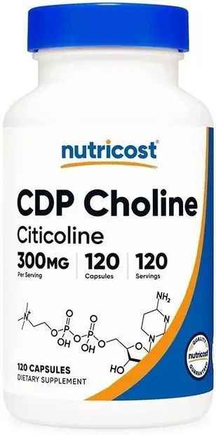 CDP Choline, 300 mg, 120 capsule, Nutricost