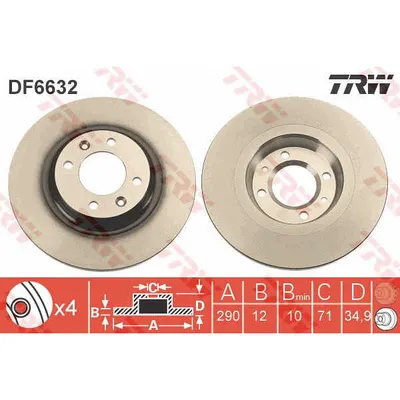 Disc frana TRW DF6632