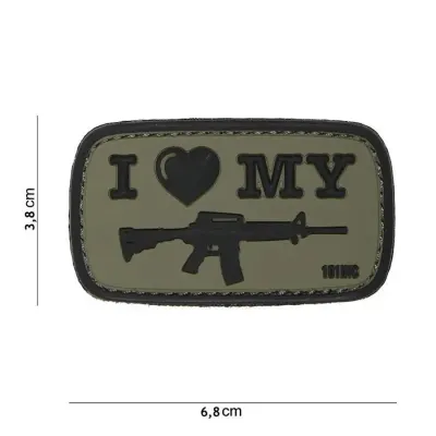 Patch I Love my M4 velcro 3D - Default Title