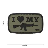 Patch I Love my M4 velcro 3D - Default Title