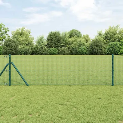 vidaXL Gard de Sârmă Sudată pentru Fixare în Pământ 25 x 0,5 m Verde