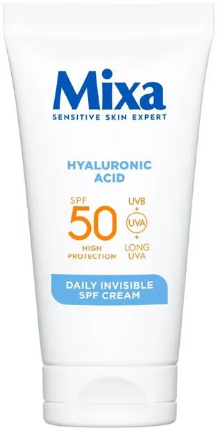 Mixa Cremă de protecție solară cu acid hialuronic, SPF50, 50 ml