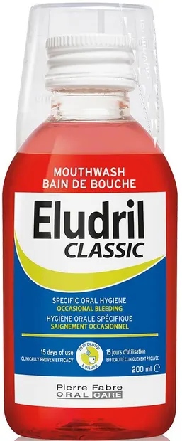 Eludril Classic Apă de gură pentru sângerare a gingiilor, 200 ml