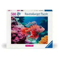 Ravensburger - Puzzle animale colorate pestele leu rosu 500 piese
