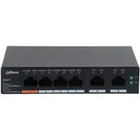 Switch 4 porturi gigabit cloud management Dahua CS4006-4GT-60, 2 porturi uplink, PoE Watchdog, Long Distance PoE