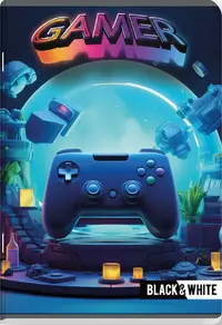 Caiet Black&White Gamer - A5, 40 foi, rânduri largi, sortiment