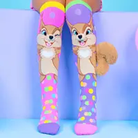 Șosete lungi colorate Madmia pentru fete Squirrel 3-5 ani