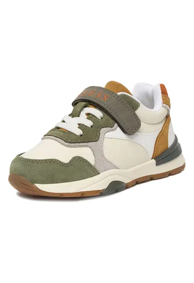Pantofi sport copii - bej - piele intoarsa - velcro