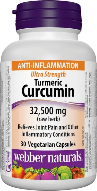 Turmeric Curcumin, 500 mg, 30 capsule, Webber Naturals