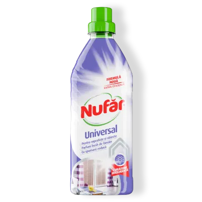 Nufăr Universal, Detergent Multifuncțional Pentru Suprafețe Lavabile, Parfum De Lămie, 750 Ml