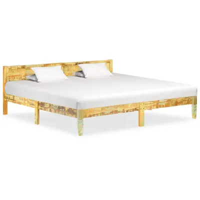 vidaXL Cadru de pat, 200 x 200 cm, lemn masiv reciclat