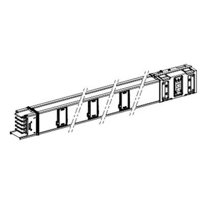 Canalis - Lungime Dreapta - 1000 A - 2 M - 6 Trape Derivatie