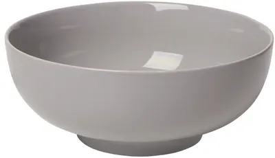 Bol de porțelan Blomus - Ro, 21 cm, 1250 ml, gri deschis
