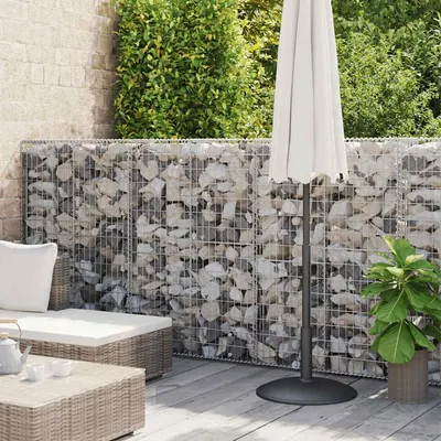 vidaXL Perete gabion cu capace, 900 x 50 x 150 cm, oțel galvanizat
