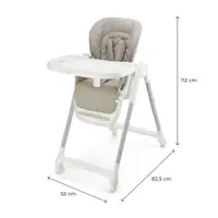 Scaun de masa pentru copii Kinderkraft Tulo Beige 3 in 1