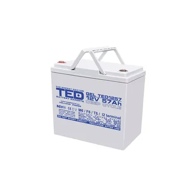 Acumulator TED GEL BA086431, 57 Ah, 12 V, M6