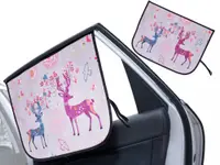 Parasolar auto cu prindere magnetica Ikonka Deer, dimensiune 59 cm x 45 cm