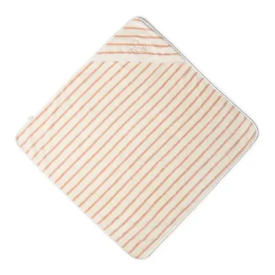 Prosop de baie pentru copii cu glugă La Reina - Vivia Stripe, 100 x 100 cm, roz