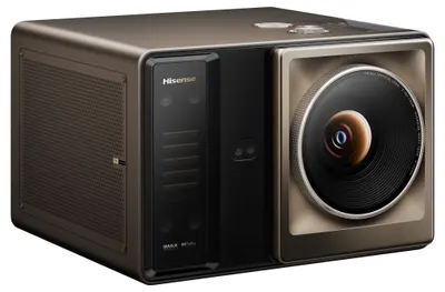 Proiector smart Hisense - XR10, 4K Ultra HD, TriChroma Laser RGB Projector, 6000:1, 6000lm, 60 Hz, 16:9, Throw Ratio 0.84-2.0: 1, Sound by Devialet 2x8W+15W, HDR 10+, VIDAA U9, maro/negru-maro