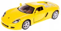 Mașinuță metalică Kinsmart - Porsche Carrera GT, 1:36, galben