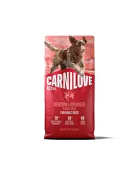 Hrană câine sportiv 12 kg CARNILOVE Active Dog Venison and Reindeer Adult 12 kg vânat, ren și mistreț