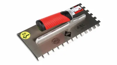 Gletiera dintata MRA 45° cu maner Rubiflex 28cm, 10x10mm - RUBI-75948
