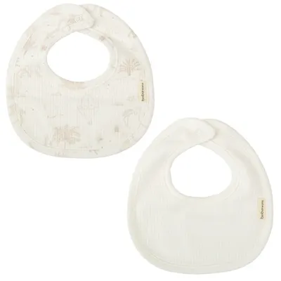 Set de bavete pentru bebeluși Bimbidreams - Noe, 2 bucăți, 19 x 19 cm