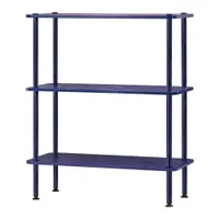 Etajeră albastră cu aspect de lemn de stejar 80x90,5x35 cm Teidi – noo.ma