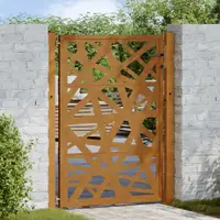 vidaXL Poartă de grădină 100x125 cm, oțel rezistent la intemperii, design luminos