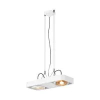 Lampa suspendata, lustra AIXLIGHT® Pendant GU10, white pendant, double-headed, QR111, white, L/W/H 48/18/5 cm, 2x75W max.