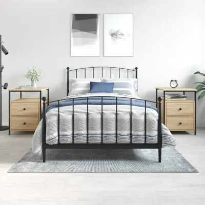 vidaXL Noptiere, 2 buc., stejar sonoma, 44x45x60 cm, lemn compozit