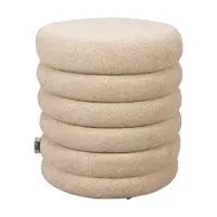 Taburet bej cu tapițerie din țesătură bouclé Fern – Dutchbone