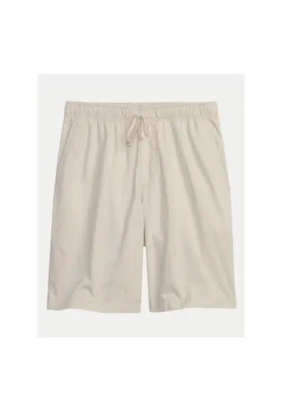 Pantaloni scurti barbati - 304508813 - Bumbac - Bej - Bej