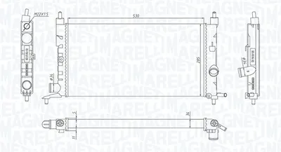 Radiator motor potrivit OPEL COMBO MINIVAN, CORSA B, CORSA B HATCHBACK, TIGRA 1.2 1.4 1.6