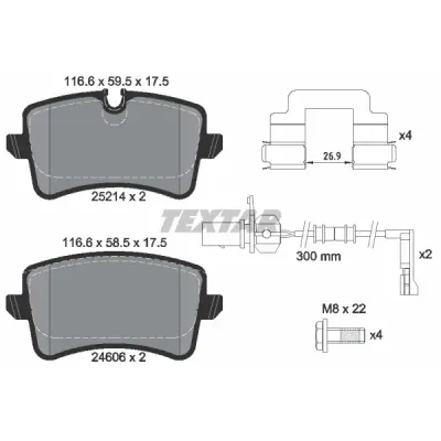 Set placute frana, frana disc TEXTAR 2521401