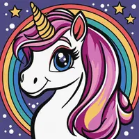 Set de pictură pe numere Ideyka - Unicorn, 25 x 25 cm