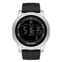 NORTH EDGE APOLLO - Ceas sport digital, ecran FSTN, 50M rezistent la apă, cronometru, alarme multiple, curea silicon, ușor și durabil