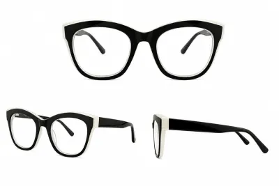 Ochelari pentru claritate la citit rotuzi Narcis Style - Negru cu alb