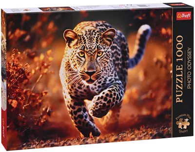 Puzzle Trefl din 1000 de piese - Leopard sălbatic