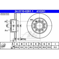 Disc frana ATE 24.0110-0261.1