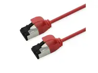 Cablu de retea RJ45 Slim U/FTP Cat. 8.1 (Class I) LSOH 0.5m Rosu, Roline 21.15.3222
