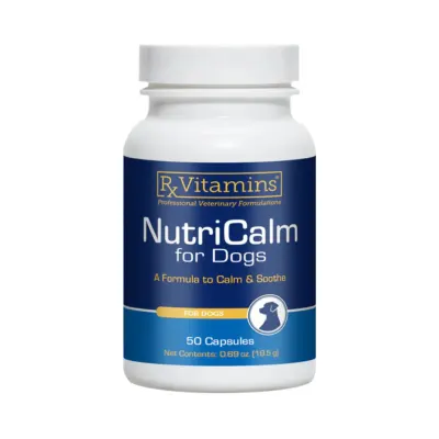 RX VITAMINS NutriCalm, supliment sistem nervos & calmante câini, capsule RX VITAMINS NutriCalm, supliment sistem nervos & calmante câini, flacon, 50 capsule