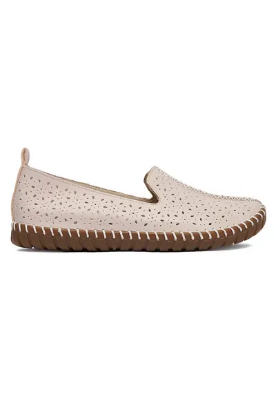 Pantofi dama roz - piele naturala - varf rotund - Roz