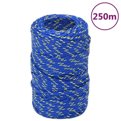 vidaXL Frânghie de barcă, albastru, 2 mm, 250 m, polipropilenă
