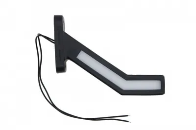 Lumina clarificare dreapta, rosu alb, LED, suprafata, lungime cablu 240mm, cu cuier, cu brat lung, 12 24V