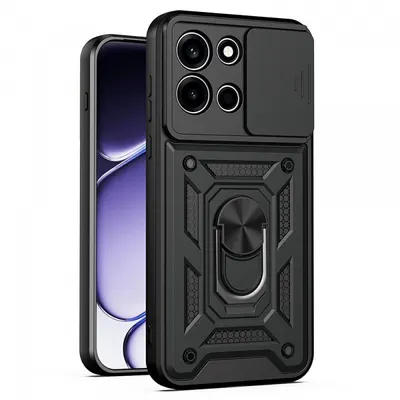 Husa pentru OnePlus Nord 6, Techsuit, CamShield, Neagra